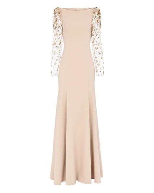 Jenny Packham Natural Sylvia Maxi Dress