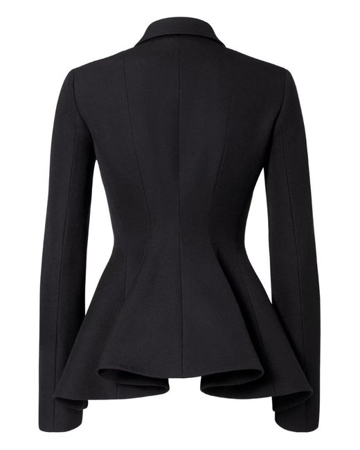 Fendi Black Grain-De-Poudre Wool Jacket