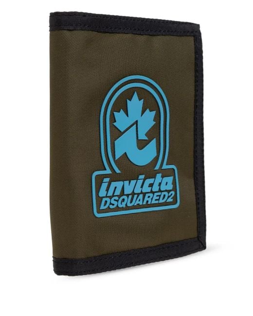 DSquared² Green X Invicta Zip Wallet for men