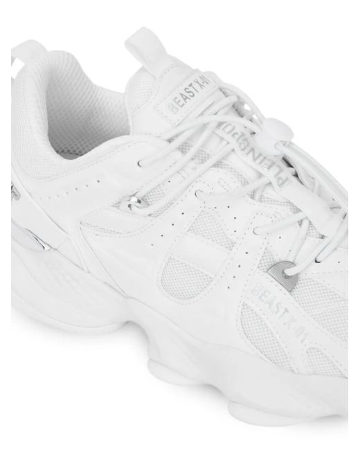 Philipp Plein White Runner Beast X-01 Sneakers
