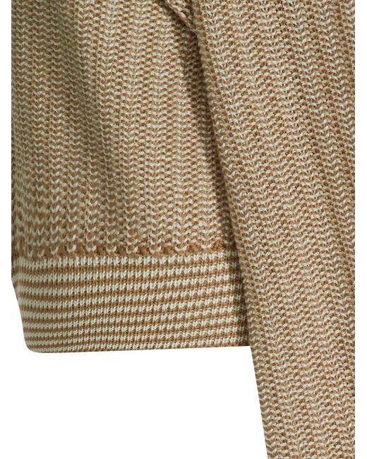 Piacenza Cashmere Natural Ribbed-Knit T-Shirt for men