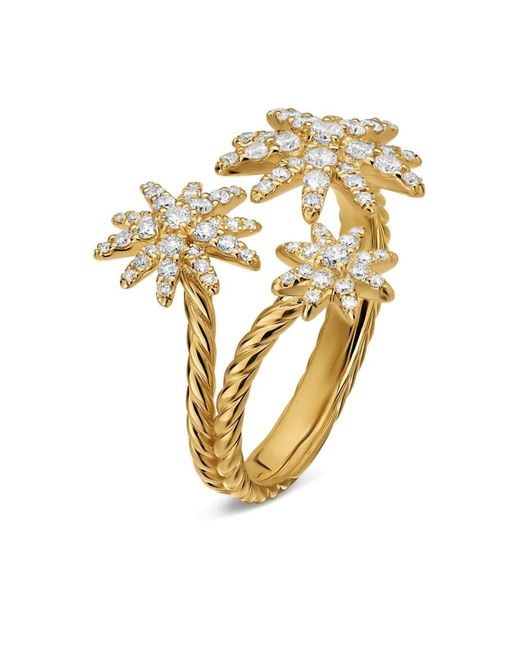 David Yurman Metallic 18K Starburst Diamond Ring