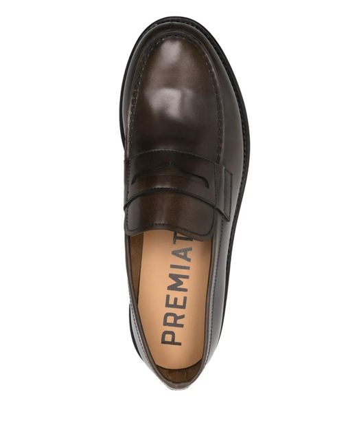 Premiata Gray Leather Loafers for men