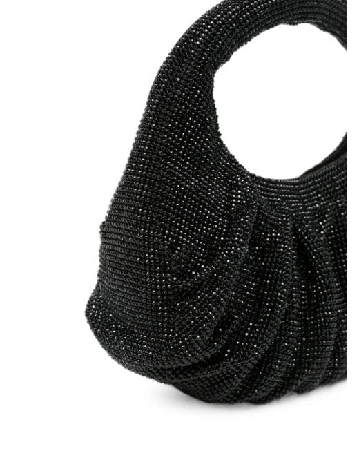Twentyfourhaitch Black Joan Crystal-Embellished Tote Bag