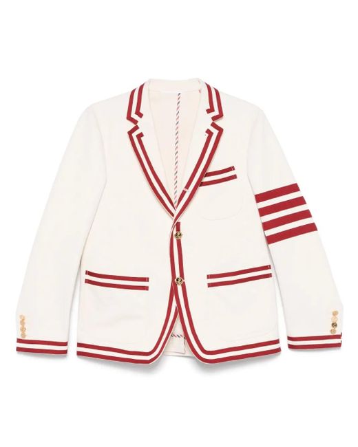 Blazer a rayas con motivo 4-Bar Thom Browne de hombre de color Pink