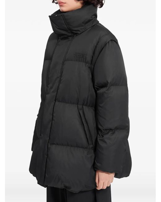 MM6 by Maison Margiela Black Nylon Puffer Jacket