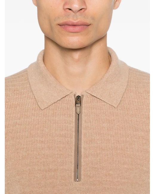 Canali Natural Half-Zip Polo Shirt for men
