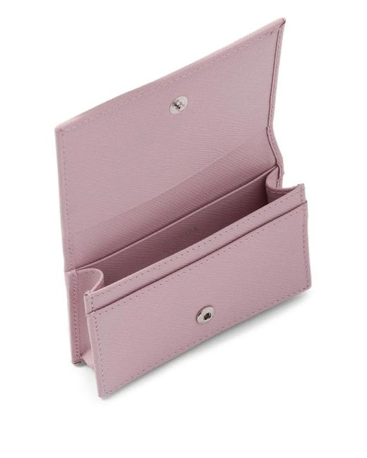 Prada Pink Triangle-Logo Cardholder