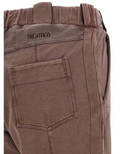 The Attico Brown Panelled Split Trousers