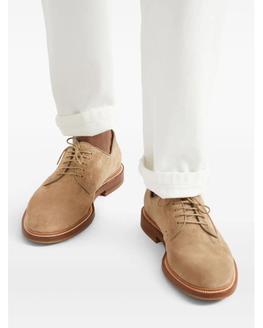 Brunello Cucinelli Brown Flat Shoes for men