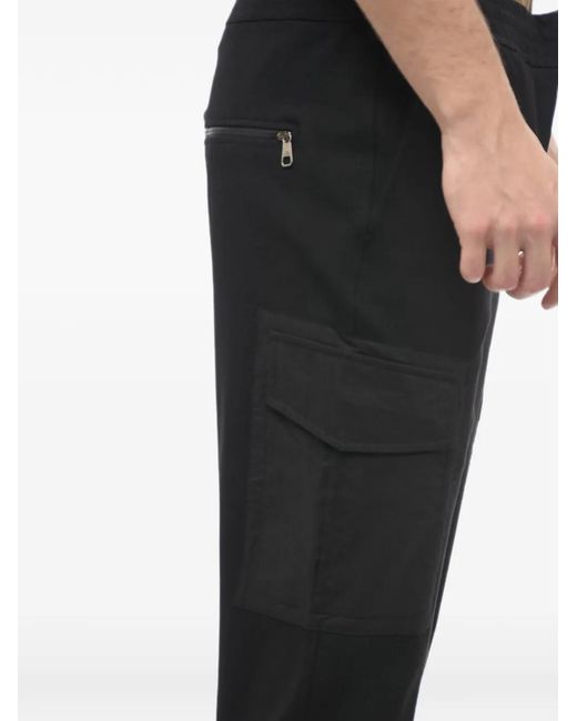 Neil Barrett Black Low-Rise Skinny-Fit Tapered Trousers for men