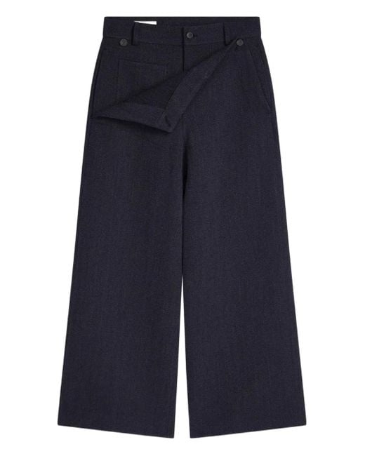 Dries Van Noten Blue Sailor Wool Trousers for men