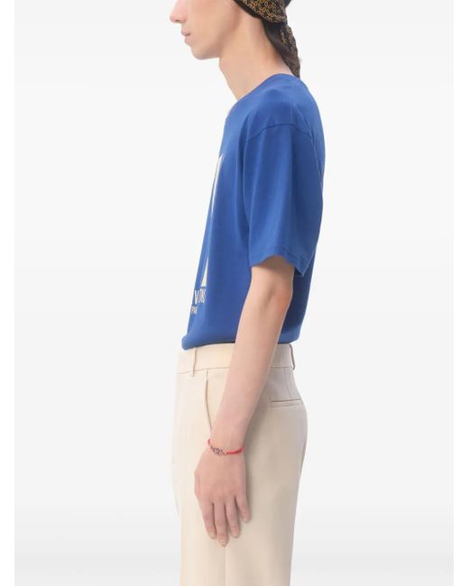 Valentino Garavani Blue Chez-Print T-Shirt for men