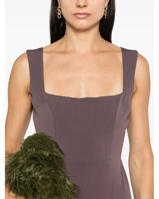 Alex Perry Purple Portrait Maxi Dress