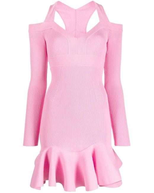 McQueen Pink Short Dresses