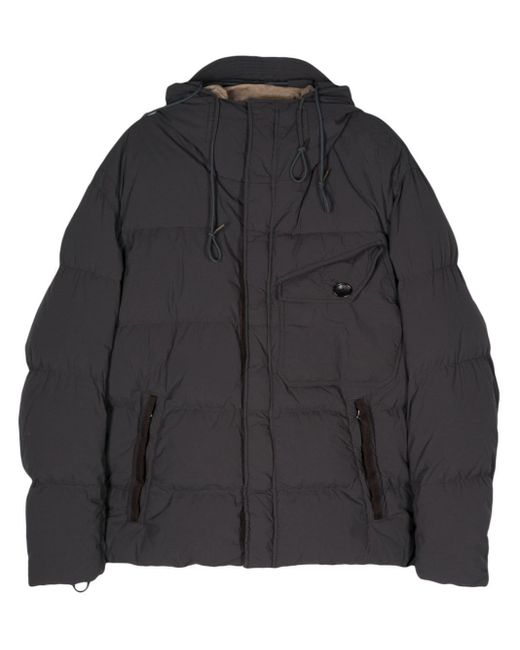 C P Company Black Feather-down Puffer Jacket for men
