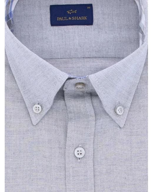 Paul & Shark Blue Patch-Pocket Shirt for men
