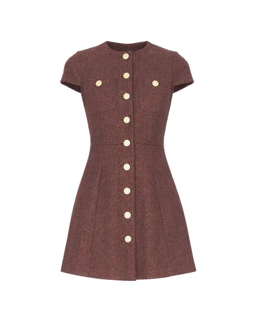alice and olivia brown dress Alice And Olivia Women's Emmy Faux Leather Mini Dress - Brown - Size 8