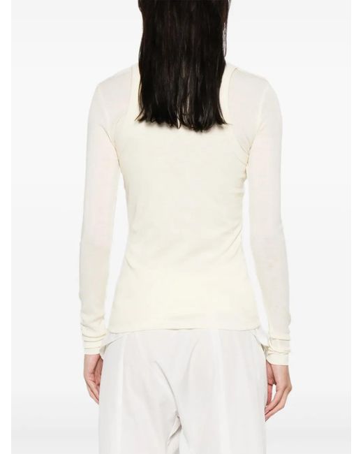 Rohe White Roll-Neck Sweater