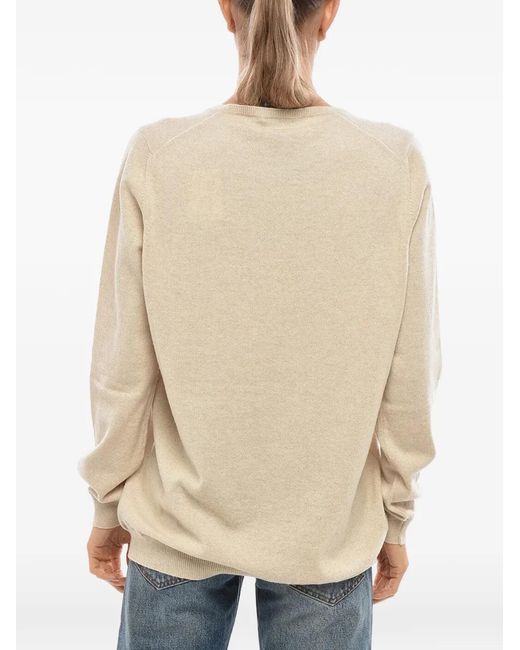 Malo Natural Crew-Neck Long-Sleeve Sweater