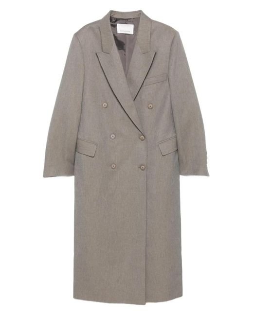 Frankie Shop Gray Doppelreihiger Mantel