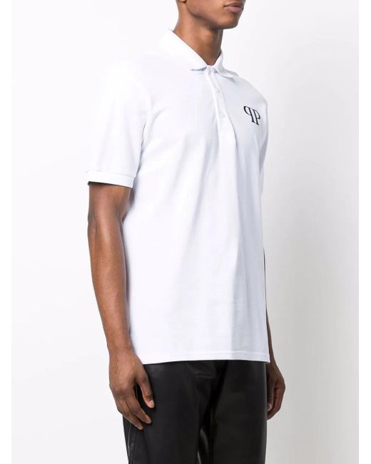 Philipp Plein White Iconic Plein Polo Shirt for men