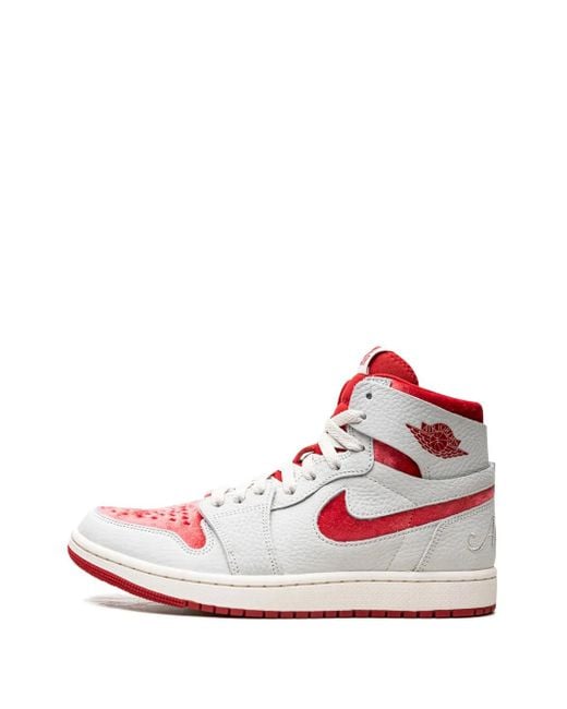 Nike Gray Air Jordan 1 Zoom Cmft 2 'valentines Day' Shoes Leather