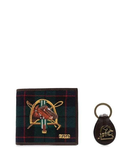 Coffret cadeaux portefeuille et porte-clés à broderies Polo Ralph Lauren pour homme en coloris Black