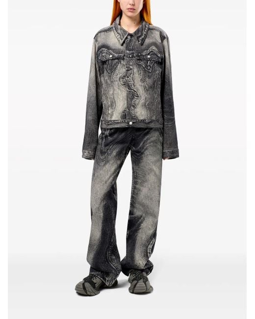 CAMPERLAB Gray Abstract-Pattern Jeans