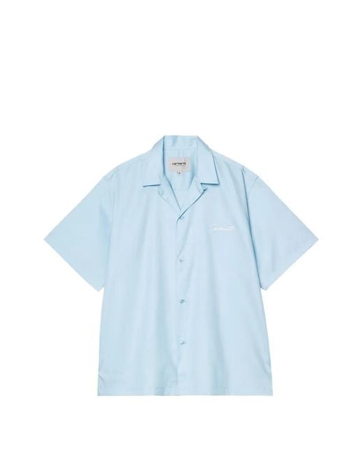 Carhartt Blue Delray Short-Sleeve Shirt for men