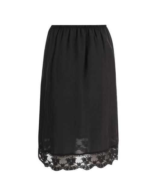 THE GARMENT Black Lace-Trim Mini Skirt