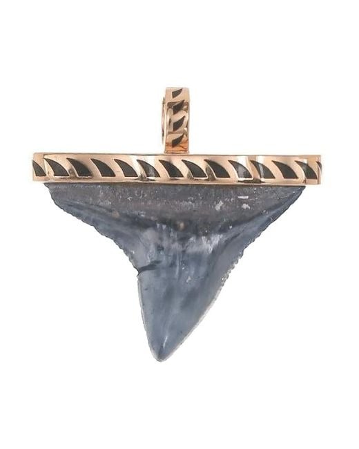 Dezso by Sara Beltran Gray 18K Rose Shark-Tooth Pendant