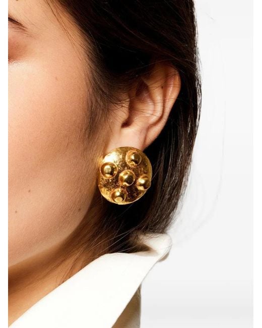 Sylvia Toledano Black Theodora Hammered-Effect Earrings