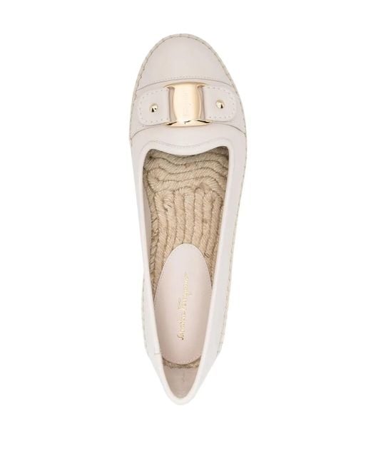 Ferragamo Natural Vara Buckle-Detail Espadrilles
