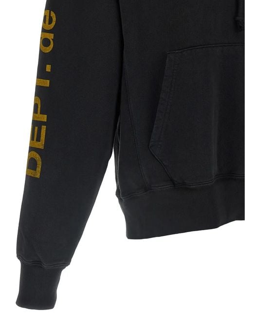 GALLERY DEPT. Black Logo-Print Hoodie