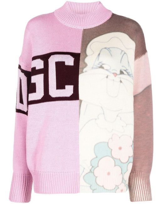 Maglione Bugs Bunny con design a inserti di Gcds in Rosa | Lyst