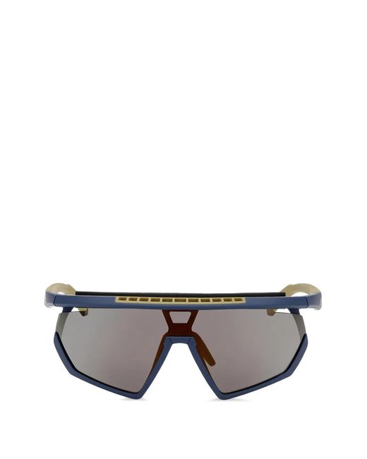 Adidas Gray Geometric-Frame Sunglasses for men