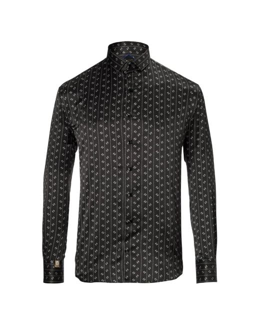 Billionaire Black "Apple" Cut Long-Sleeves Shirt for men
