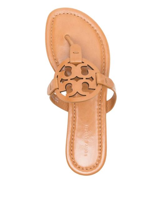 Tory Burch Brown Miller Flat Sandals