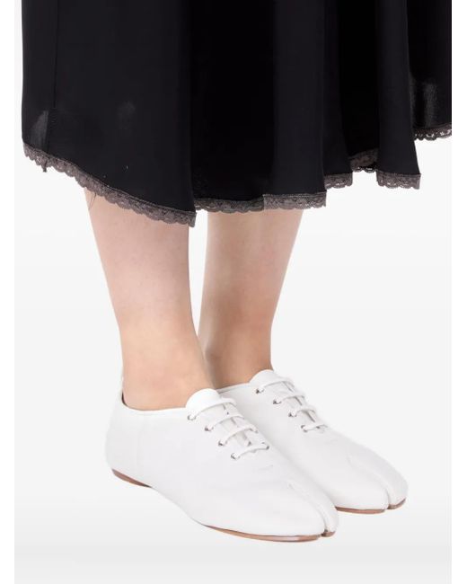Maison Margiela White Tabi Jazz Lace Up Shoes