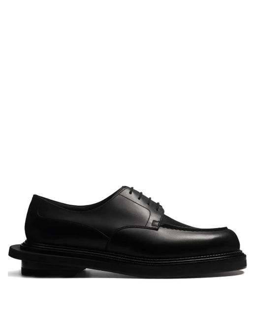 J.M. Weston Black Leather Derby for men
