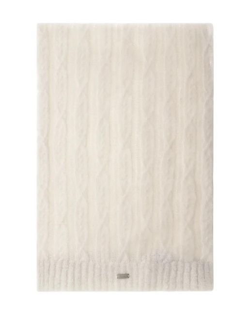 Herno Natural Cable-Knit Scarf
