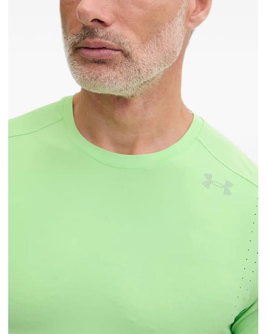 Under Armour Green Velociti Pro Perforated Logo-Print T-Shirt for men