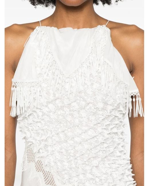 Christopher Esber White Urchin Midi Dress