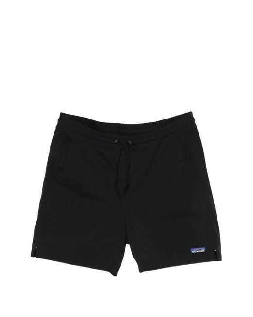 Patagonia Black Short À Patch Logo for men