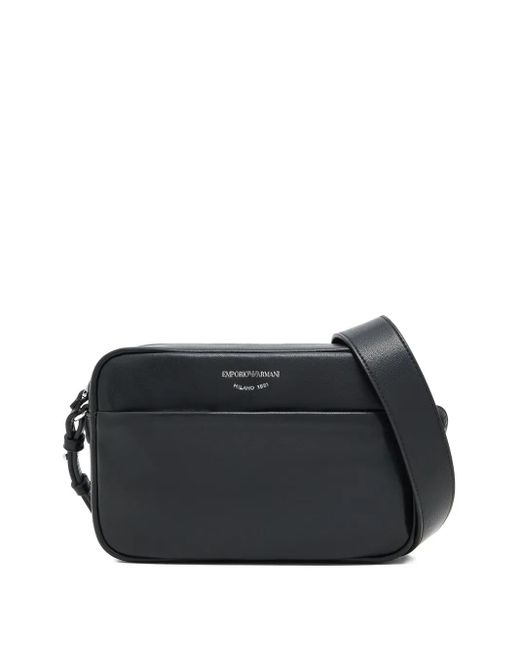 Bolso de hombro con logo estampado Emporio Armani de hombre de color Black