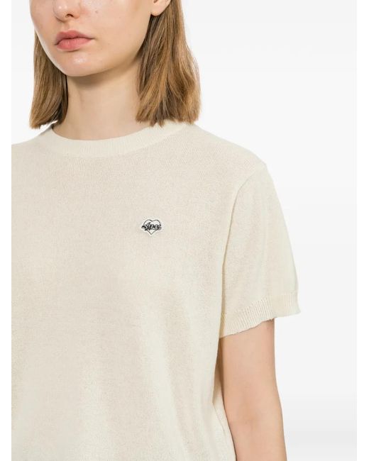 AAPE BY A BATHING AP White Logo-Embroidered T-Shirt