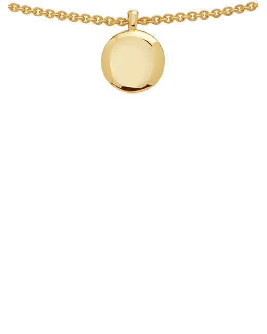 Monica Vinader Natural 18Kt Recycled Vermeil Birthstone Diamond Pendant Necklace