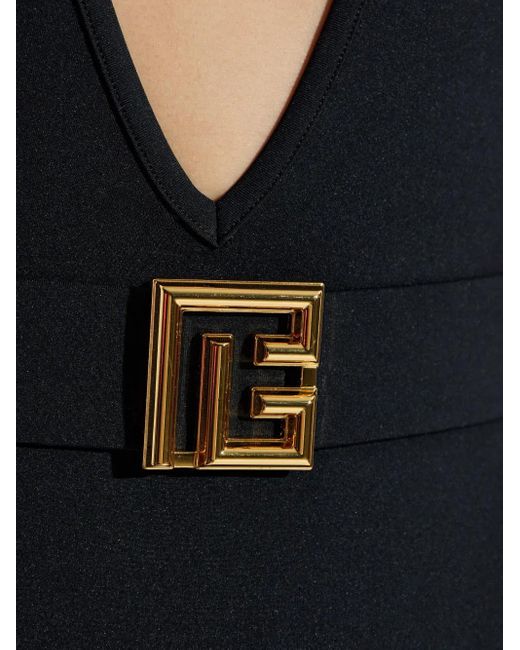 Balmain ロゴ ドレス水着 Blue