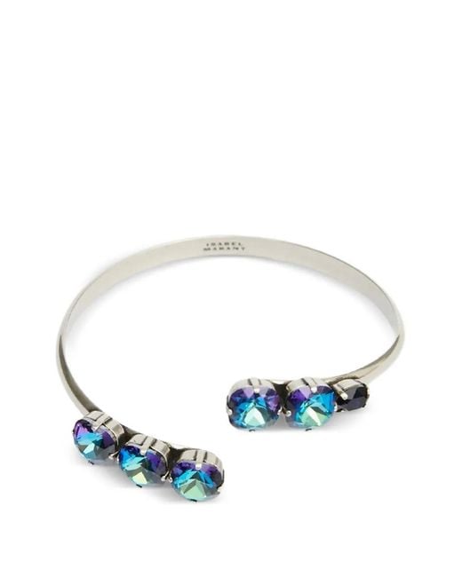 Isabel Marant Blue Olga Cushion-Cut Stone Bracelet